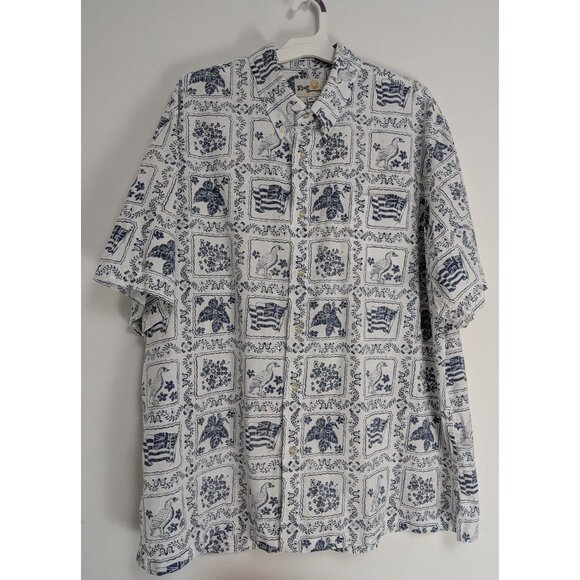 REYN SPOONER LAHAINA SAILOR ARCHIVE CLASSIC WHITE BUTTON FRONT MEN'S SIZE 2XL - Picture 1 of 7